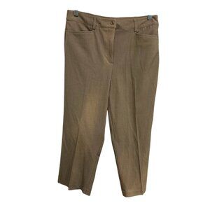 David Dart Womens Dress Pants Size 8 Light Brown Straight Leg Flat Front